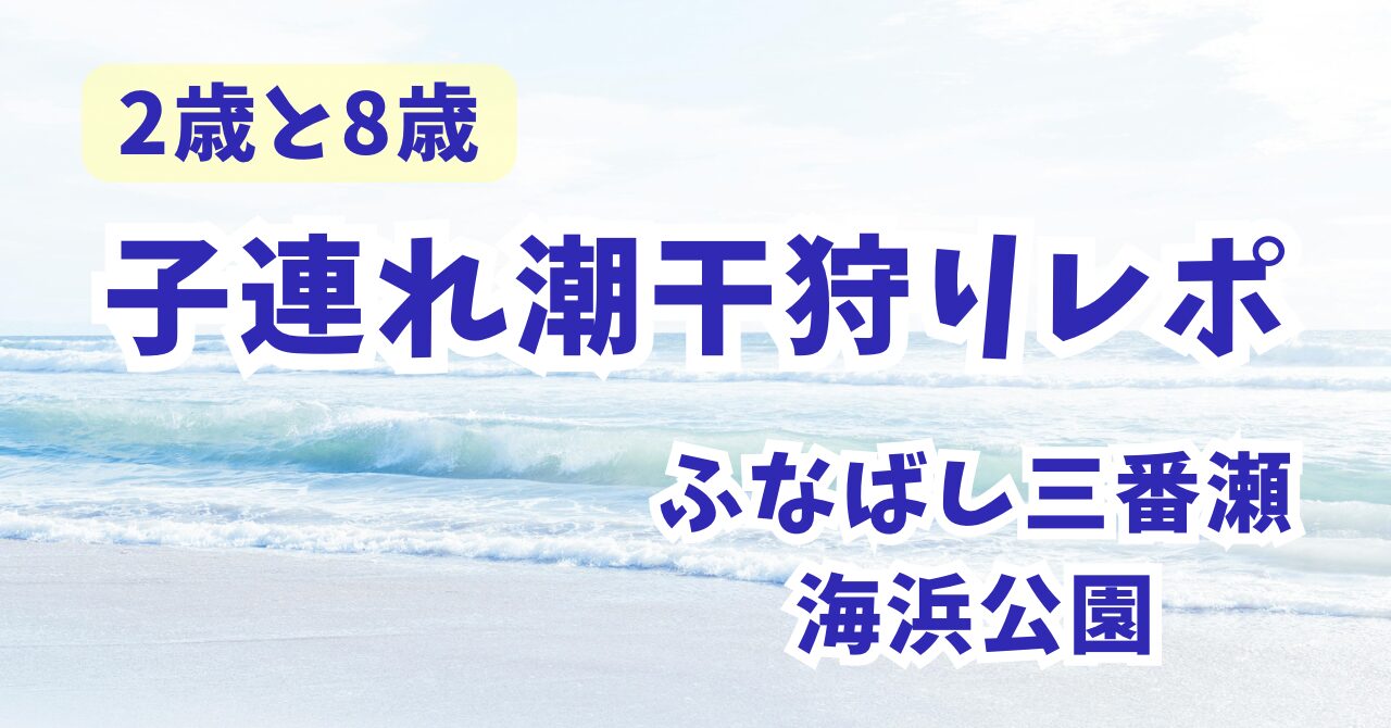 ふなばし三番瀬子連れで潮干狩り